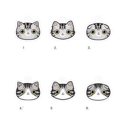 Cat name brand customized identity card bell