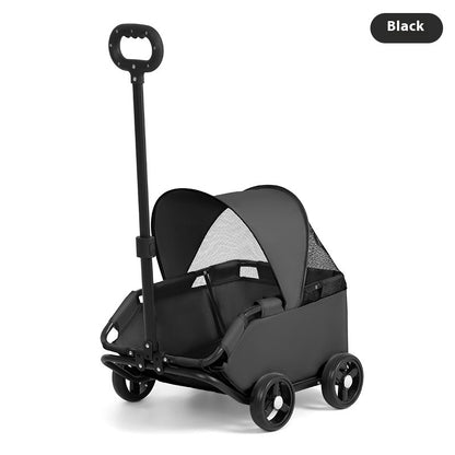 Lightweight Compact Foldable Small Dogs Pet Stroller with Sunshade Canopy