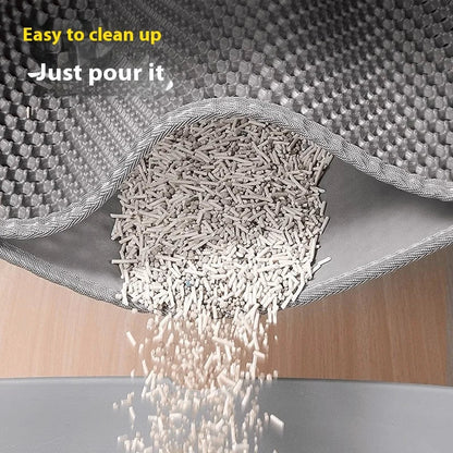 Heavy Duty Cat Litter Mat/Waterproof 2 Layer Non Slip Washable Pet Floor Protector Litter Box Sand Stopper