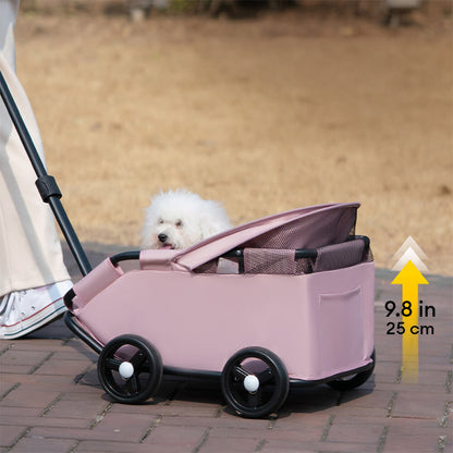 Lightweight Compact Foldable Small Dogs Pet Stroller with Sunshade Canopy