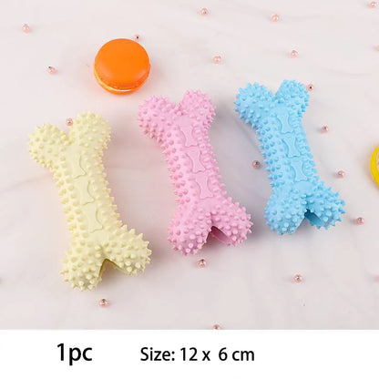 Pet Dog Chew Toys For Small Dog, TPR Knot Toys Bite Resistant, Molar Teeth Cleaning, Training and Interactive