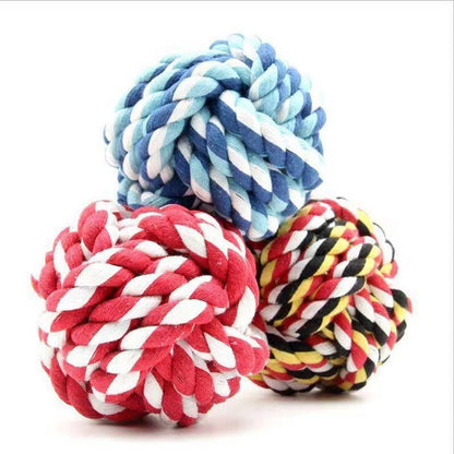 Dog teething resistant cotton rope toys, small, medium and large dog toys, knotted toys, braided chewing ropes for pets
