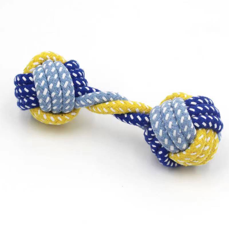 Dog teething resistant cotton rope toys, small, medium and large dog toys, knotted toys, braided chewing ropes for pets