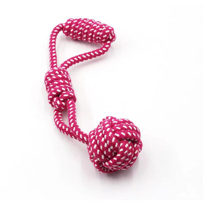 Dog teething resistant cotton rope toys, small, medium and large dog toys, knotted toys, braided chewing ropes for pets