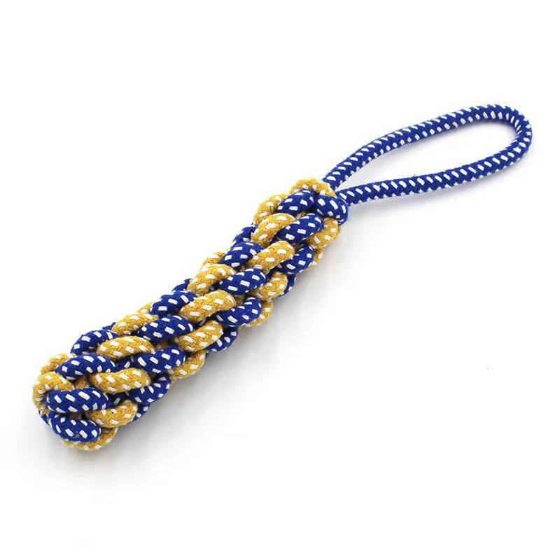 Dog teething resistant cotton rope toys, small, medium and large dog toys, knotted toys, braided chewing ropes for pets