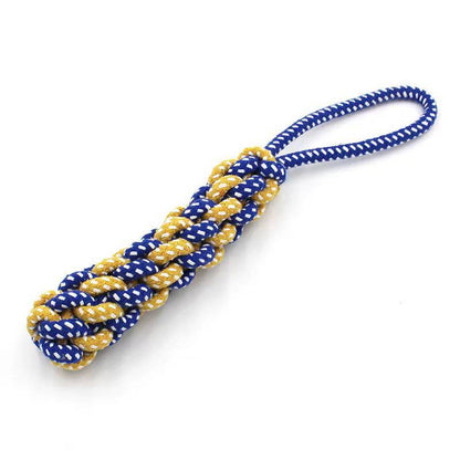 Dog teething resistant cotton rope toys, small, medium and large dog toys, knotted toys, braided chewing ropes for pets