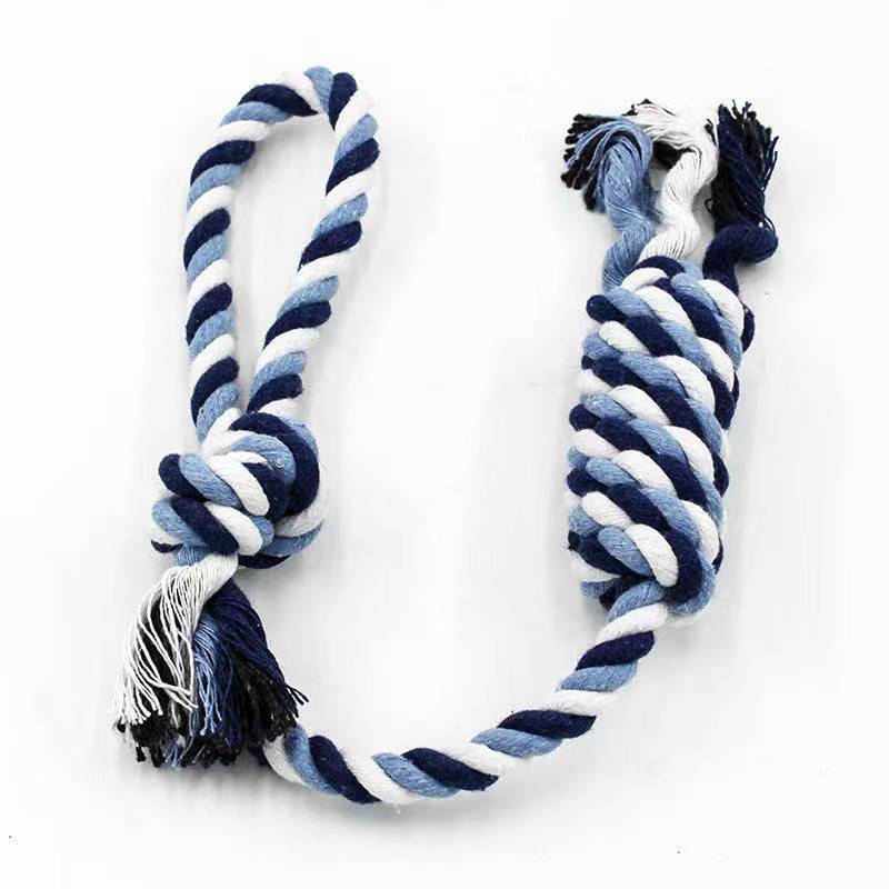 Dog teething resistant cotton rope toys, small, medium and large dog toys, knotted toys, braided chewing ropes for pets