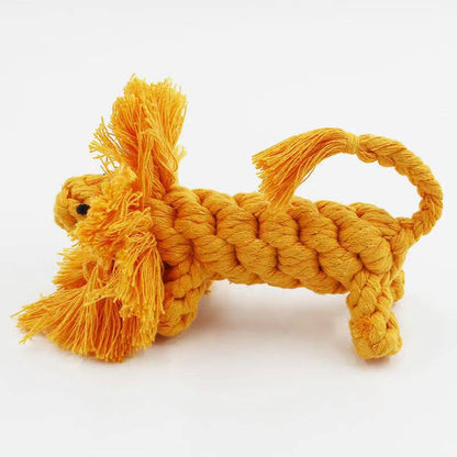Dog teething resistant cotton rope toys, small, medium and large dog toys, knotted toys, braided chewing ropes for pets