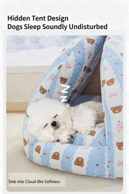 Pet Plush Teepee Tent Cat & Dog Bed