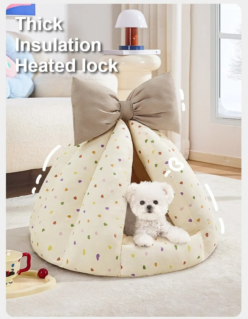 Pet Plush Teepee Tent Cat & Dog Bed