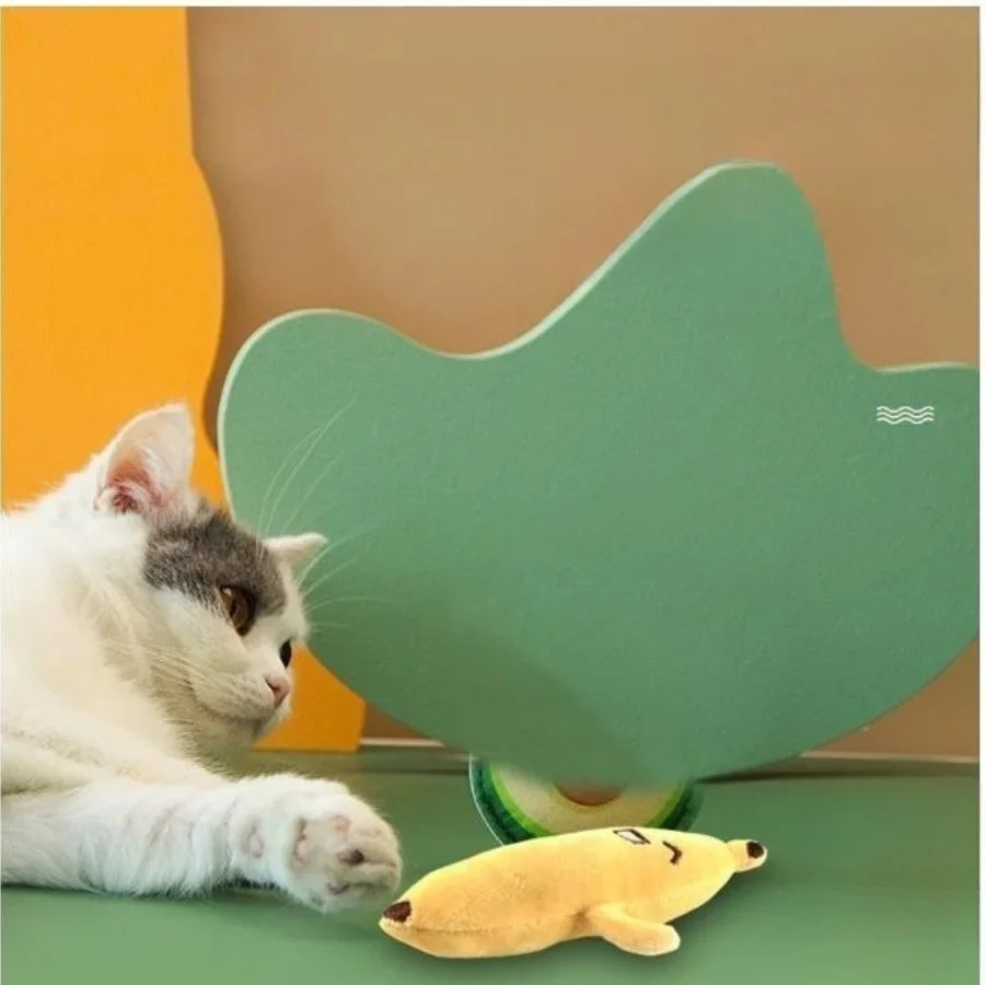 Cute Plush Cat Chew Toy - Interactive Molar Bite Toy