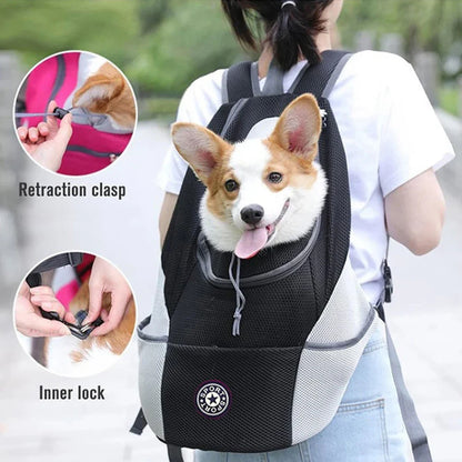 Backpack For Dog Shoulder Carrier Pet Conveyor Backpacks Comfortable Front Motorcycle And Hiking Camping Carrier Bag For Pet Dog
