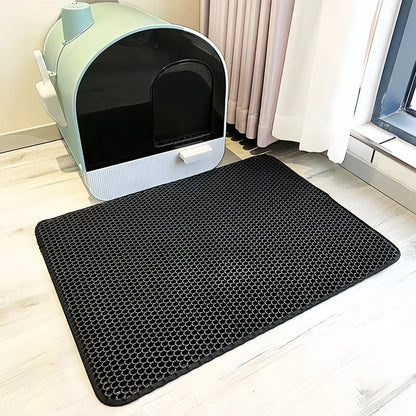 Heavy Duty Cat Litter Mat/Waterproof 2 Layer Non Slip Washable Pet Floor Protector Litter Box Sand Stopper