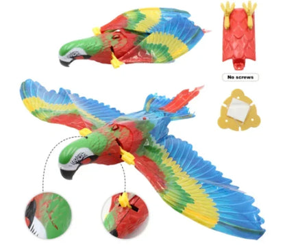 Simulation Bird Interactive Cat Toys Electric Hanging Eagle Flying Bird.