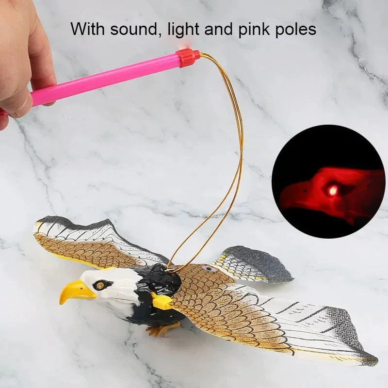 Simulation Bird Interactive Cat Toys Electric Hanging Eagle Flying Bird.
