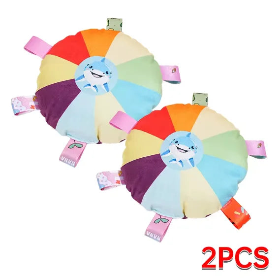 Rainbow Plush Dog Frisbee