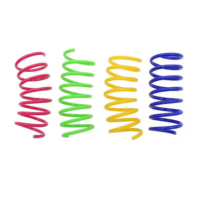 Plastic Spring Cat Toy, Colorful Jumping Bounce Springs for Cats, Scratch-Resistant Bite-Safe Interactive Kitten Toy