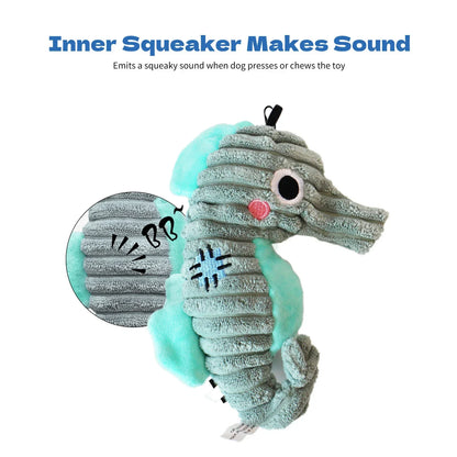 🐶 Plush Toys for Small Dogs – Squeaky Soft Ocean Series