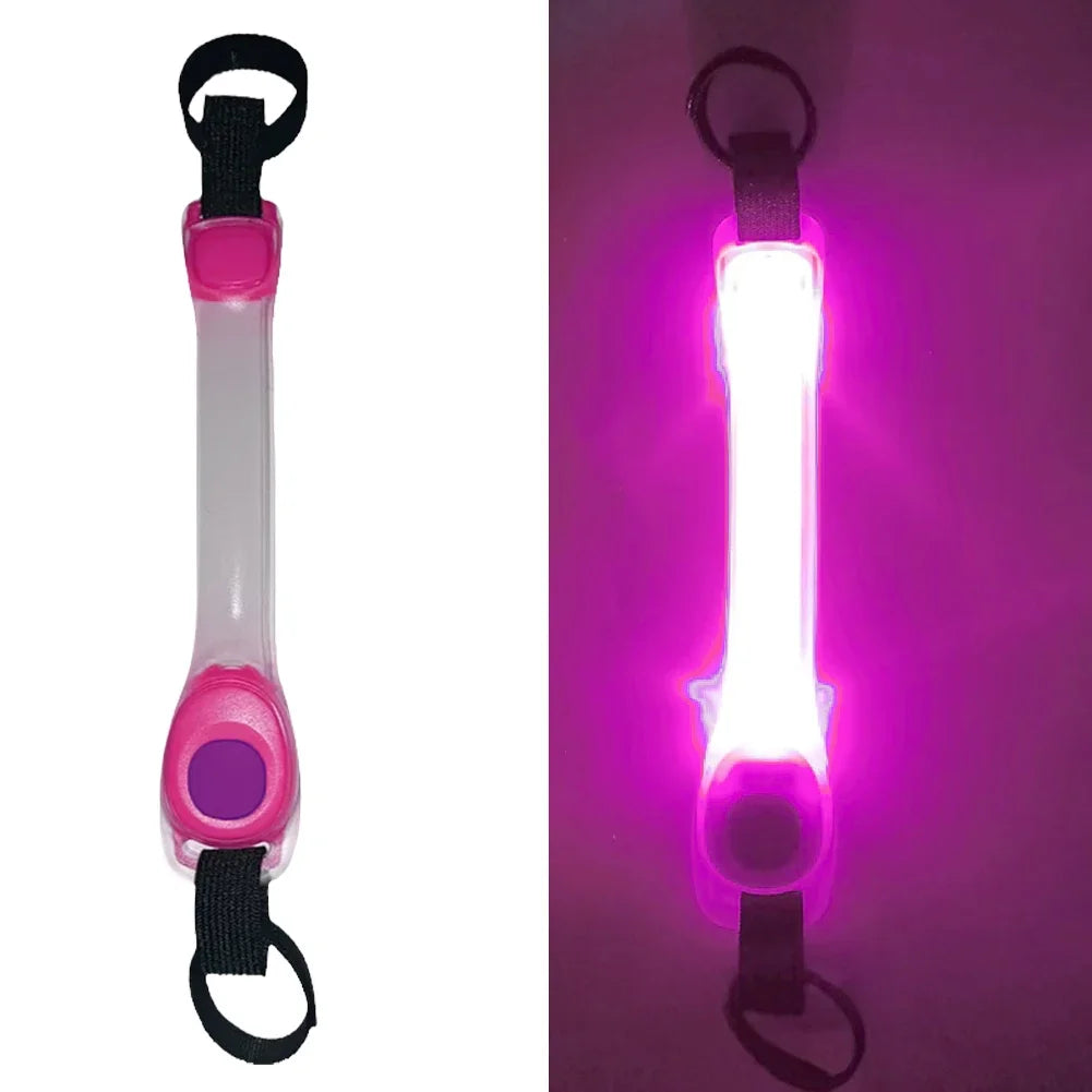 Waterproof LED Dog Collar with Glowing Safety Light, Multi-Color Pendants, Night Visibility Pet Collar for Outdoor Use