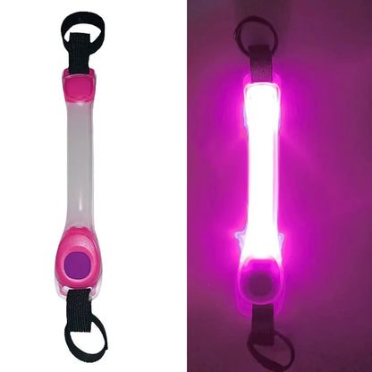 Waterproof LED Dog Collar with Glowing Safety Light, Multi-Color Pendants, Night Visibility Pet Collar for Outdoor Use