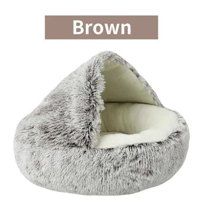 2-in-1 Cat Snuggle Cave – Plush Bed for Aussie Cats