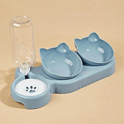 Pet Bowls With Water Feeder, 3 In 1 Ear Design