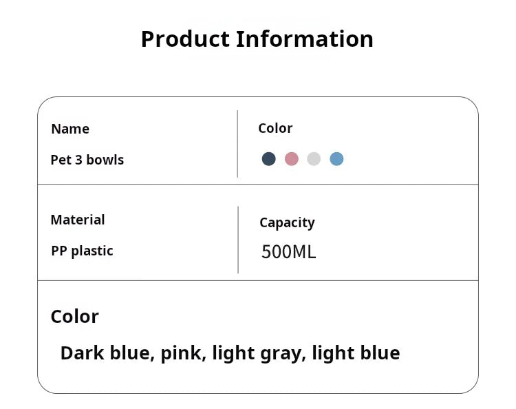 Pet Bowls With Water Feeder, 3 In 1 Ear Design