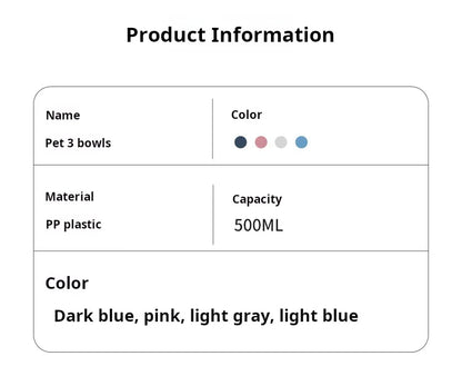 Pet Bowls With Water Feeder, 3 In 1 Ear Design