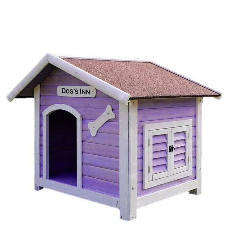Solid Wood Dog House Large Outdoor Dog House Pet Dogs Park Pets Puppy Bed's Dogs Kennel Crate Little Houses and Rooms for Living