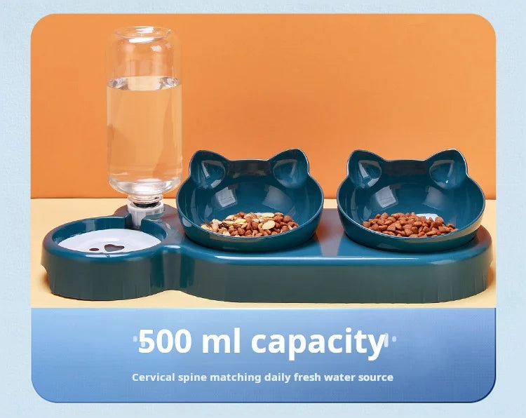 Pet Bowls With Water Feeder, 3 In 1 Ear Design