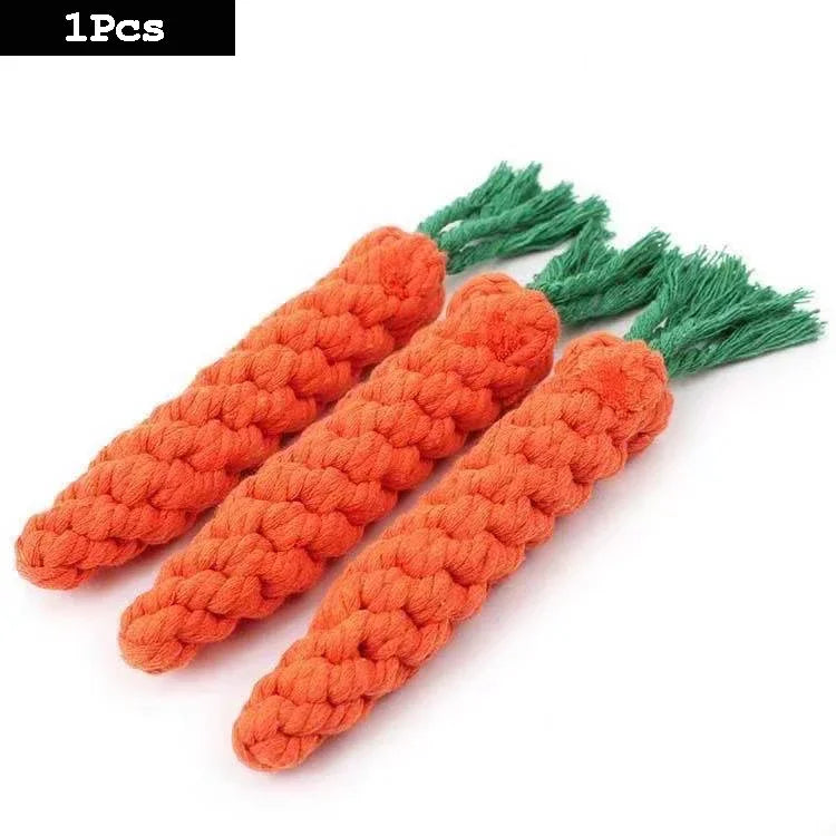 Dog teething resistant cotton rope toys, small, medium and large dog toys, knotted toys, braided chewing ropes for pets