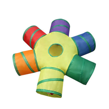 Hot Cat Tunnel Pet Tube Collapsible Play Toy Puzzle, Exercising, Hiding Training Pet Toys