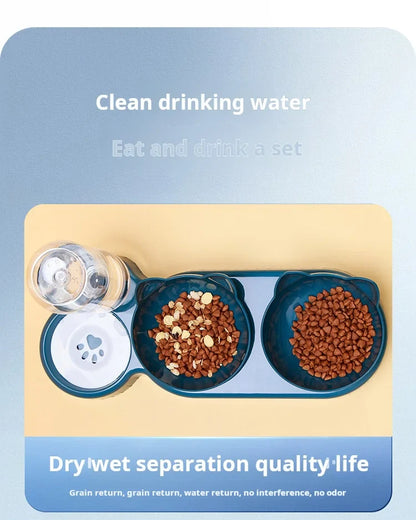 Pet Bowls With Water Feeder, 3 In 1 Ear Design