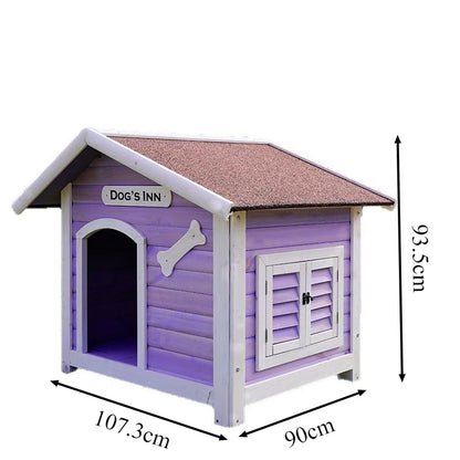 Solid Wood Dog House Large Outdoor Dog House Pet Dogs Park Pets Puppy Bed's Dogs Kennel Crate Little Houses and Rooms for Living