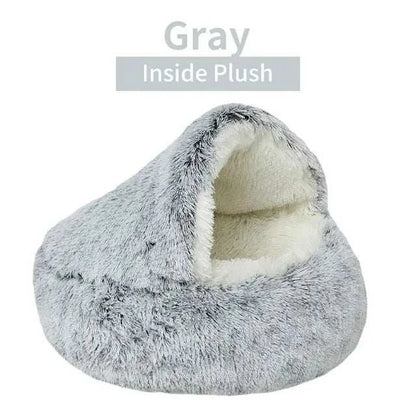 2-in-1 Cat Snuggle Cave – Plush Bed for Aussie Cats