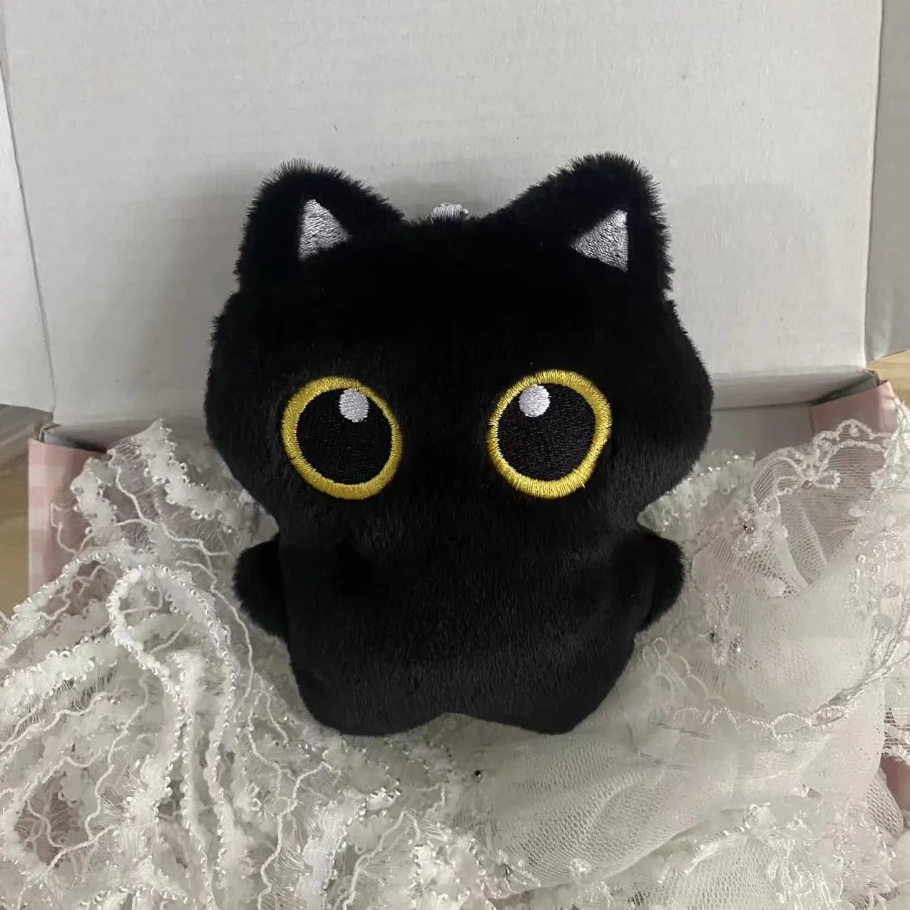 Adorable Black Cat Plush Toy – 10 cm