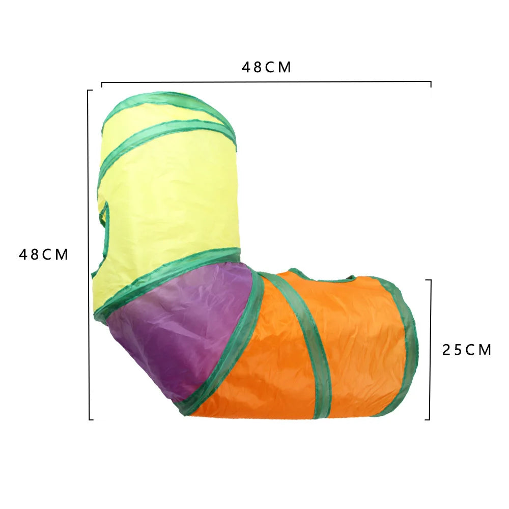 Hot Cat Tunnel Pet Tube Collapsible Play Toy Puzzle, Exercising, Hiding Training Pet Toys