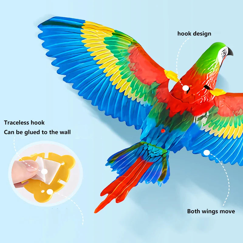 Simulation Bird Interactive Cat Toys Electric Hanging Eagle Flying Bird.
