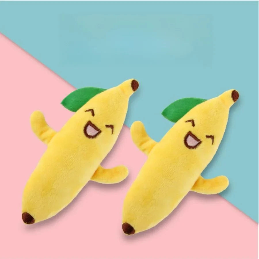 Cute Plush Cat Chew Toy - Interactive Molar Bite Toy