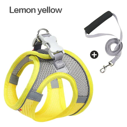 Cats Dog Accessories Small Dog Collar Safety Vest Pet Chest Rope Dogs Cover Breathable Adjustable Harnesses Supplies Products