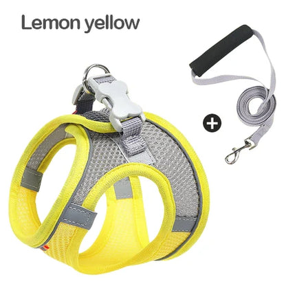 Cats Dog Accessories Small Dog Collar Safety Vest Pet Chest Rope Dogs Cover Breathable Adjustable Harnesses Supplies Products