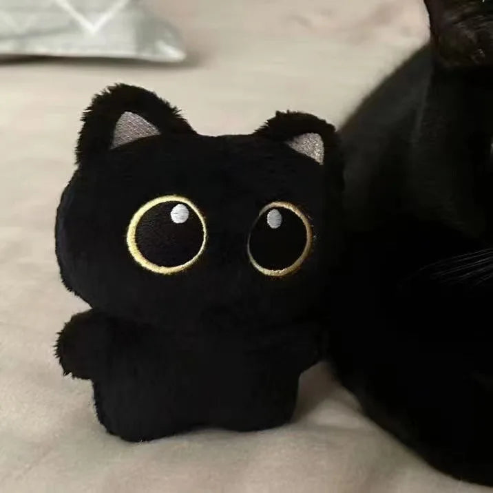 Adorable Black Cat Plush Toy – 10 cm