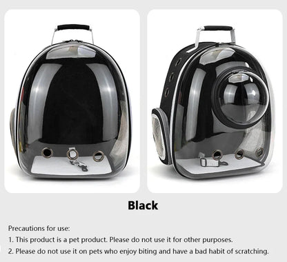 Pet Cat Carrying Bag - Space Pet Backpacks Breathable Portable Transparent Backpack for Puppy Dog Transport Carrier Space Capsule Bags