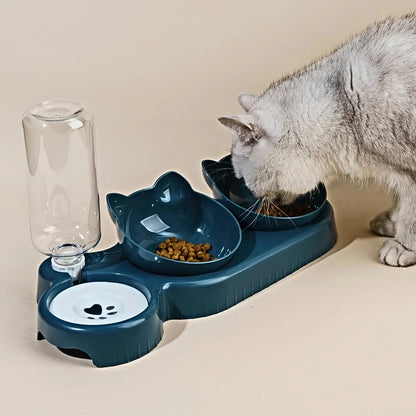 Pet Bowls With Water Feeder, 3 In 1 Ear Design