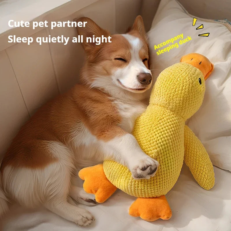 ideal for playtime & naps Suitable for all dog sizes Plush Duck Dog Toy – Bite-Resistant