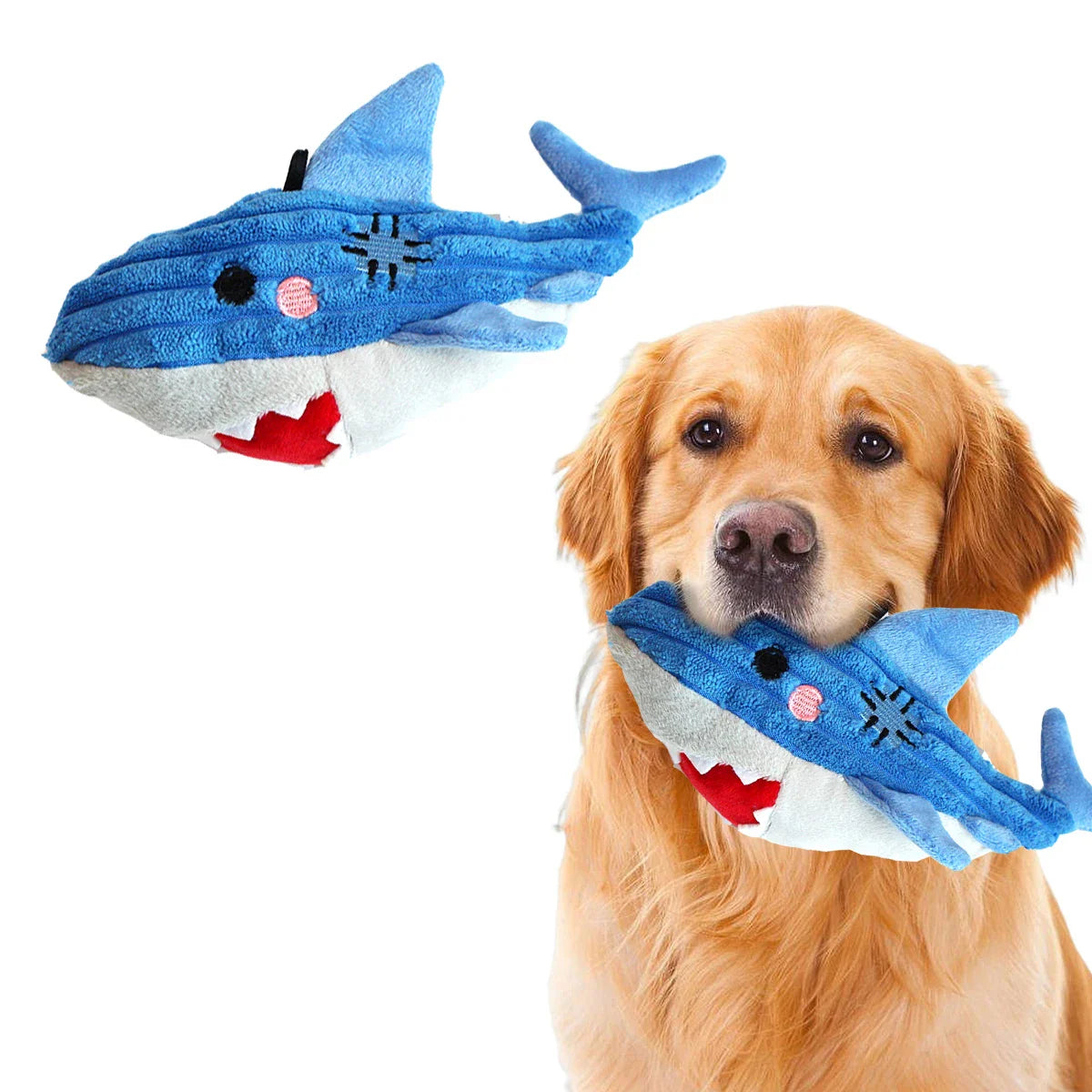 🐶 Plush Toys for Small Dogs – Squeaky Soft Ocean Series