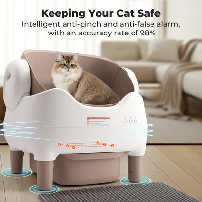 Lunapurr Self Cleaning Litter Box With App Control For Multi-Cat