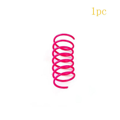 Plastic Spring Cat Toy, Colorful Jumping Bounce Springs for Cats, Scratch-Resistant Bite-Safe Interactive Kitten Toy