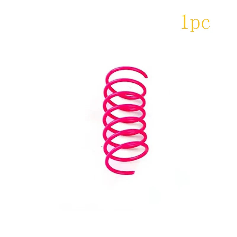 Plastic Spring Cat Toy, Colorful Jumping Bounce Springs for Cats, Scratch-Resistant Bite-Safe Interactive Kitten Toy