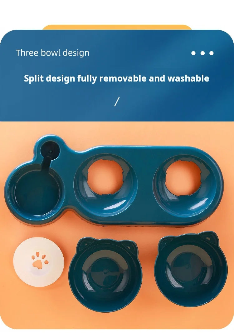 Pet Bowls With Water Feeder, 3 In 1 Ear Design